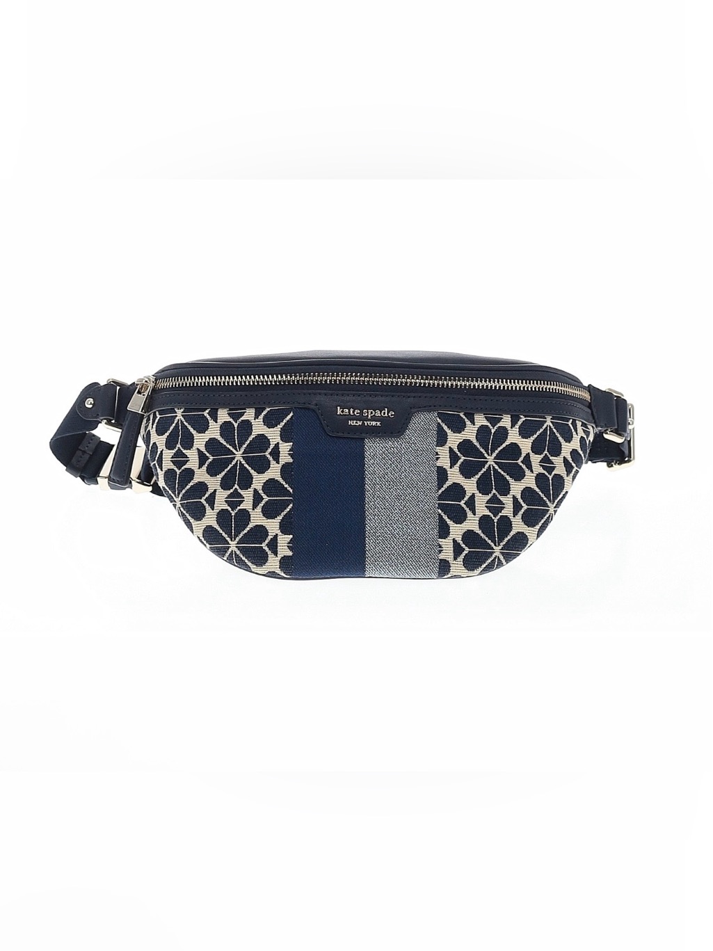 Kate Spade New York Spade Flower Jacquard Stripe Medium Belt Crossbody Bag Nwot